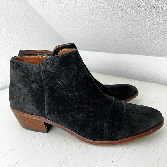 Sam Edelman Petty black suede ankle bootie size 7.5 - Picture 2 of 11